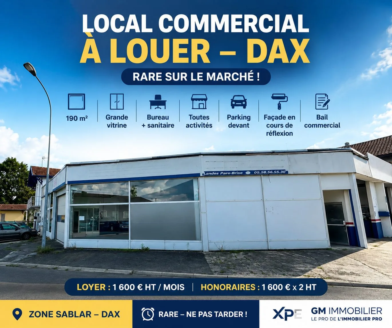Photo du bien « RARE À DAX – LOCAL COMMERCIAL 190 m² »